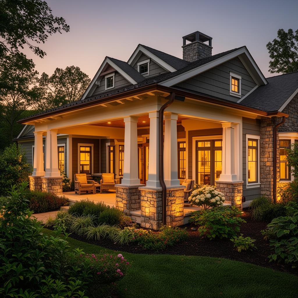 Craftsman front porch addition